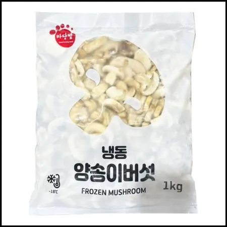 마당발 양송이버섯 슬라이스 1kg 냉동 양송이100% 중국산 피자 토핑 볶음밥