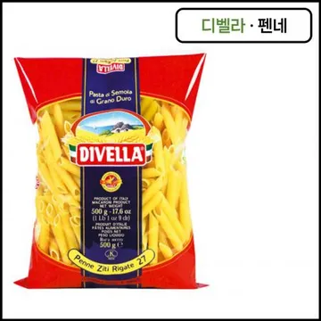 디벨라 펜네 27호 500g 펜촉모양 쫄깃한면 오븐요리 특화