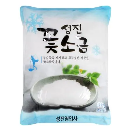 성진 꽃소금 3kg 불순물제거 깨끗한 꽃소금