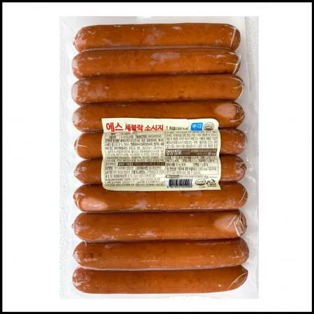 [신규] 청정원 에스세블락소시지 1kg 냉동 핫도그소시지 다용도소시지