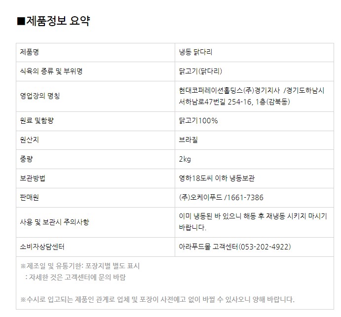 상품정보제공고시