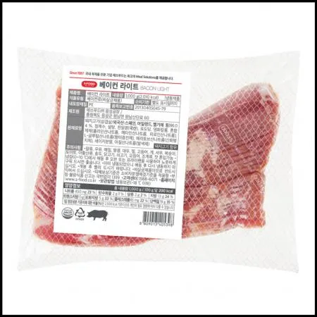 에스푸드 에쓰푸드 베이컨 라이트 [냉동] 1kg