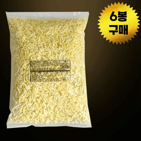 [BOX할인] 6봉 이너피스 K100 모짜렐라 피자치즈 (자연100%) 2.5kg 냉장
