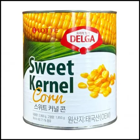 [신규] 롯데 델가 스위트커널콘 2.95kg 대용량 식당용 업소용 스위트콘