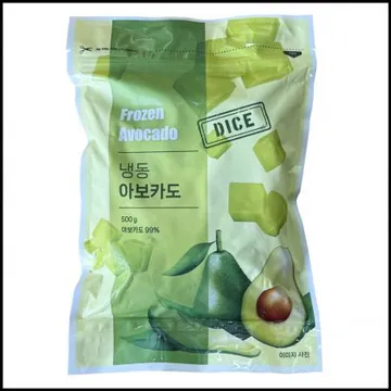 아보카도 99%함유 다이스 냉동 500g 페루산