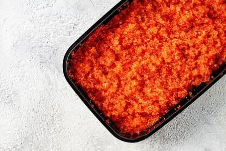 [10개] 동림수산 날치알레드 빨강 800g 냉동 담홍색 빨간색날치알 레드날치알 이미지