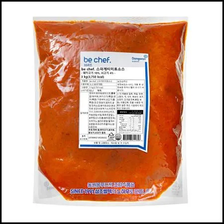 [신규] 비셰프 동원 스파게티미트소스 3kg 냉장 토마토소스