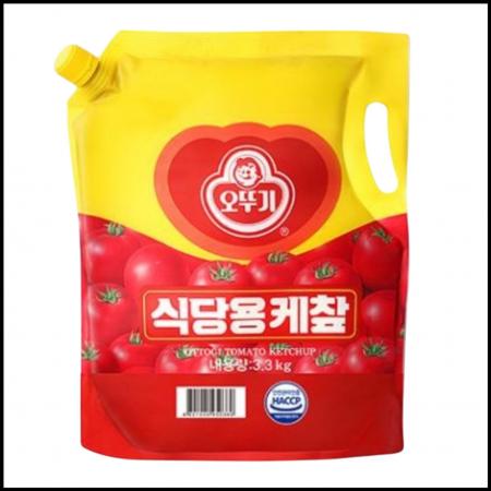 오뚜기 케찹 스파우트 3.3kg 식당용 업소용 뚜껑형