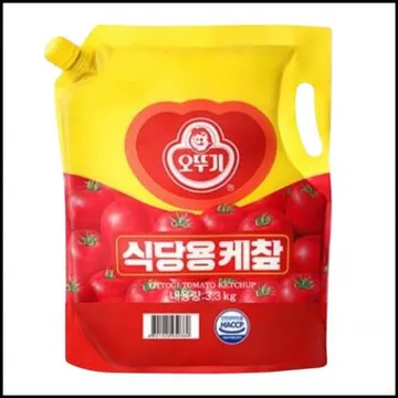 오뚜기 케찹 스파우트 3.3kg 식당용 업소용 뚜껑형