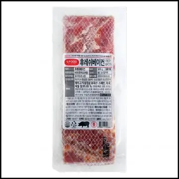 에스푸드 에쓰푸드 통베이컨 500g 냉동 후레쉬 통삼겹 베이컨