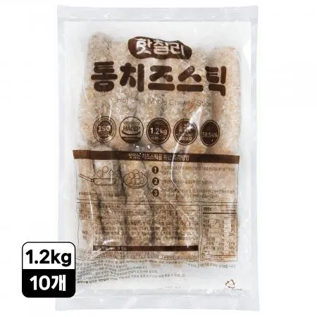 [10개] 미국식 핫칠리통치즈스틱 1.2kg 냉동칠리스