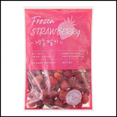 냉동 딸기 홀 1kg 냉동 과일 딸기스무디 빙수 요거트