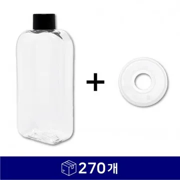 밀크티 페트병 250ml 24파이+로션 속뚜껑 270개 검정캡