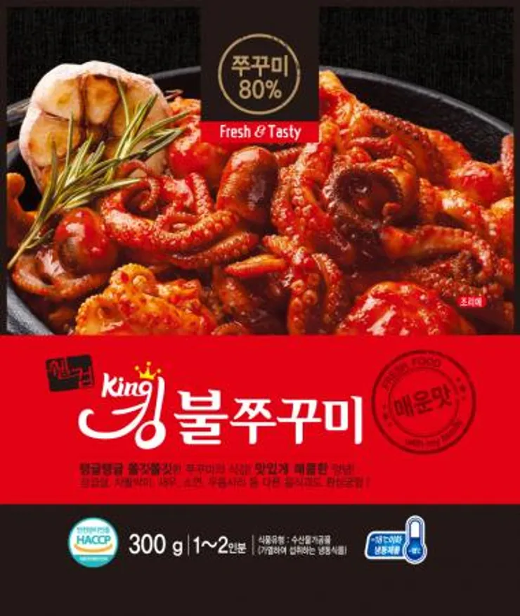 웰컴 킹불쭈꾸미 양념 쭈꾸미볶음 300g 캠핑 밀키트 30팩 1box 이미지