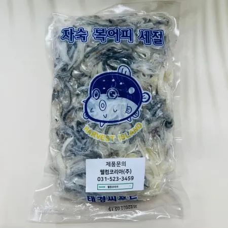웰컴 킹 복어껍질채 500g 복어껍질초무침 복어피 복피채 복껍질 샐러드 이미지
