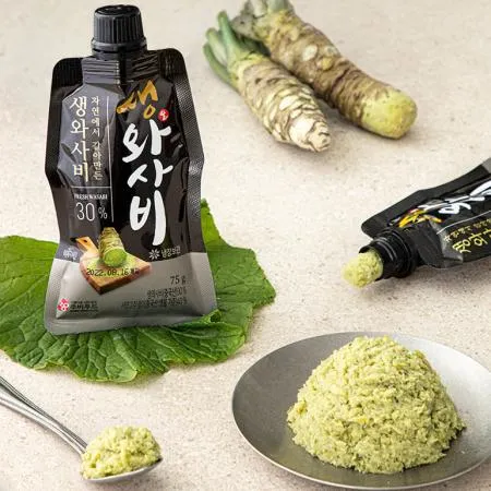 자연에서 갈아만든 생와사비 30% 75g 24개 주비푸드