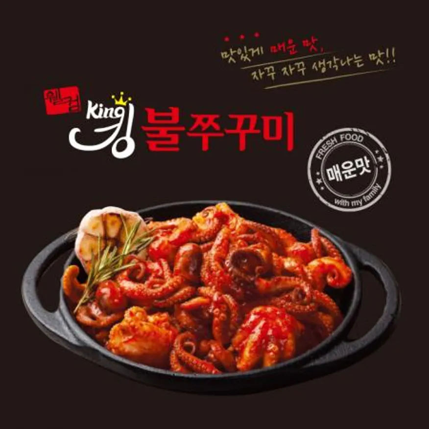 웰컴 킹불쭈꾸미 양념 쭈꾸미볶음 300g 캠핑 밀키트 30팩 1box 이미지