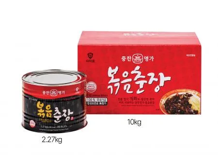 중찬명가 사자표 볶음춘장 캔 2.27kg x 6EA 중식당 춘장 업소용 춘장 1박스