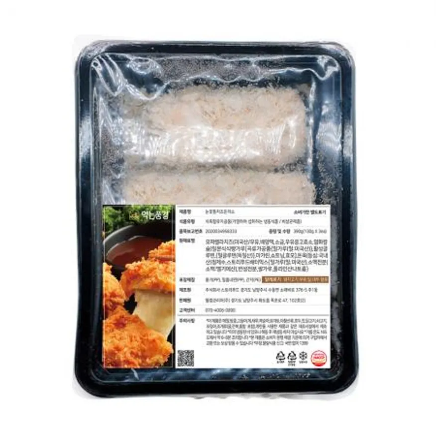 치즈 돈까스 냉동돈까스 국내산 390g(130g X 3개) 웰컴킹 이미지