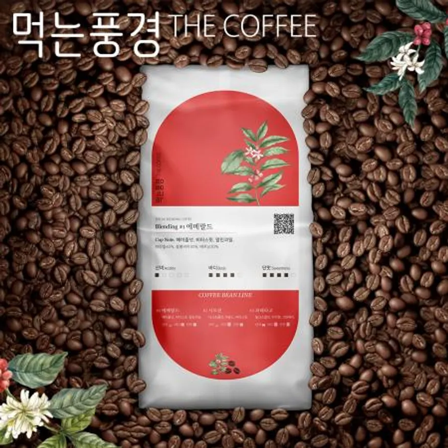 블렌딩 원두 커피 1kg 홀빈 3종 대용량 업소용 카페용 과테라고 산미 적은 고소한 이미지