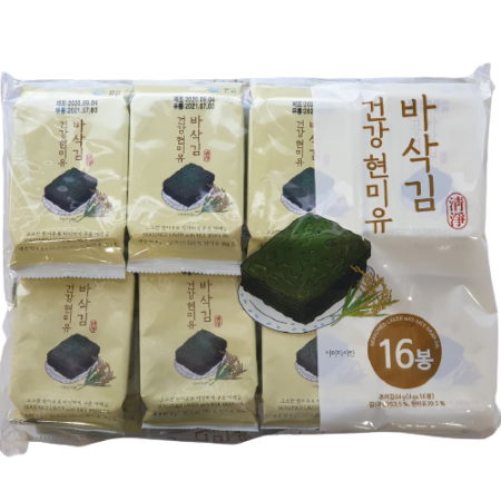 위드김 건강현미유 바삭김 4g x 16봉 (총16개입)