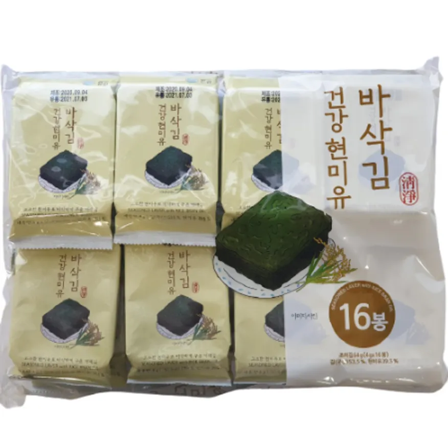 위드김 건강현미유 바삭김 4g x 16봉 (총16개입) 이미지