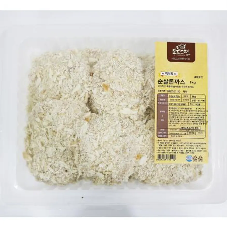 (국내산) 푸드그램 순살 돈까스 4kg - 등심 돈가스 이미지