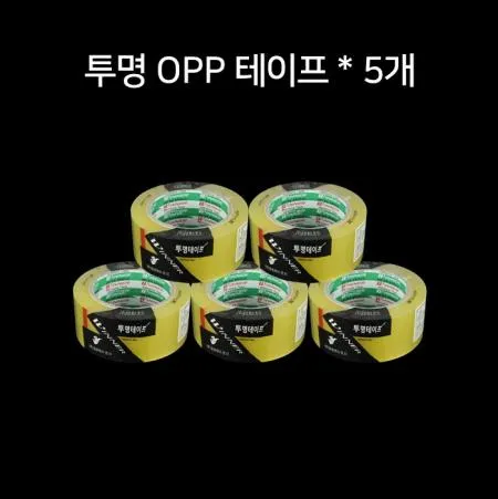 [5개] 금성 OPP 아크릴 투명 박스테이프 48mm*78m