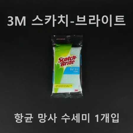 [1개] 3M 스카치-브라이트 항균 망사 수세미 1개입