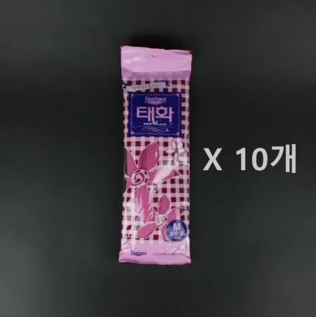 [10개] 태화 고무장갑 짧은 중 (단보) 핑크