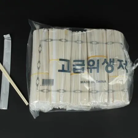 비닐포장 백양목 나무젓가락 250P 이미지