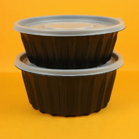 냉면 용기 65ml 검정 300개입 (뚜껑포함) 이미지