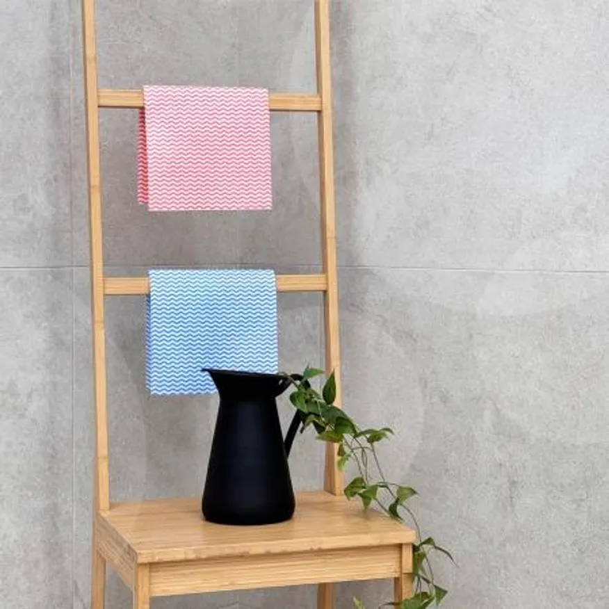 (색상랜덤)빨아쓰는 일회용 행주 분홍/파랑 이미지