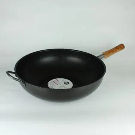 [1개] 경질 코팅 중국팬 39cm 중화식 튀김팬 웍 후라이팬