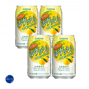 초야 CHOYA 논알콜 요와나이 유즈슈 350ml x 4개