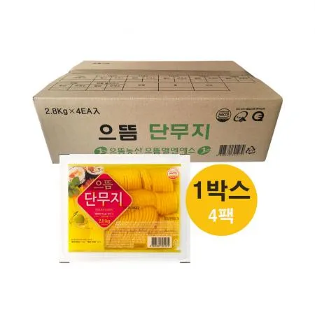 으뜸 반달단무지 2.8kg 4팩(1박스) 으뜸 농산 으뜸엘엔에스 으뜸에프에스