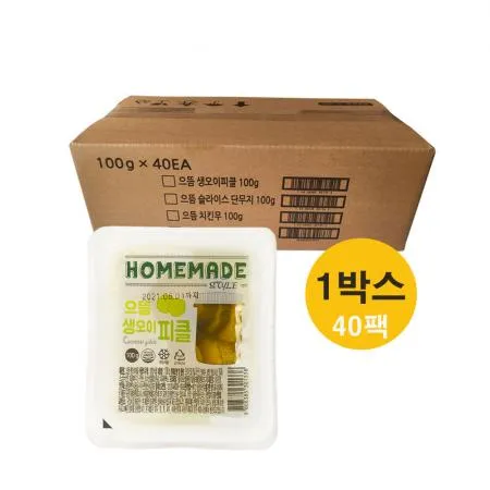 으뜸 생오이피클 100g 40팩(1박스)으뜸엘엔에스 으뜸농산 으뜸에프에스