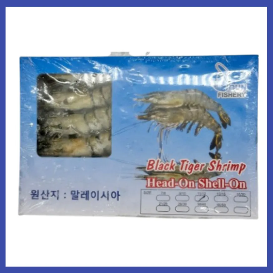 냉동 블랙타이거 12미 500G 4팩단위 말레이시아 중하새우 비티 얼룩새우 통새우 이미지
