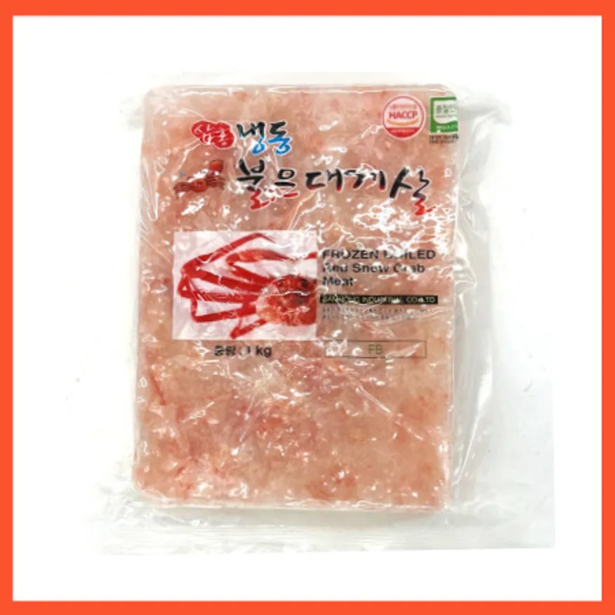 냉동 붉은대게살 FB 1KG(700G) 10팩 국내산 홍게살 이미지