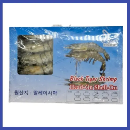 냉동 블랙타이거 12미 500G 8팩단위 말레이시아 비티 얼룩새우 통새우