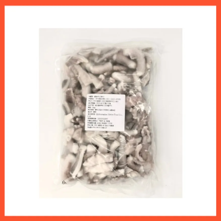 냉동 절단낙지 1kg*10팩 중국 이미지