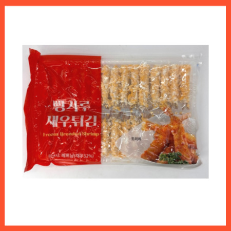 냉동 빵가루새우 헤드레스 360g (12g*30미) 18팩 베트남 튀김새우 새우튀김 