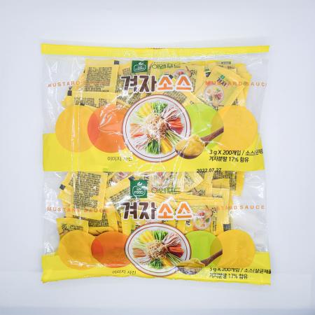일회용 겨자 소스 3g x 200봉 냉면용 배달용 포장용