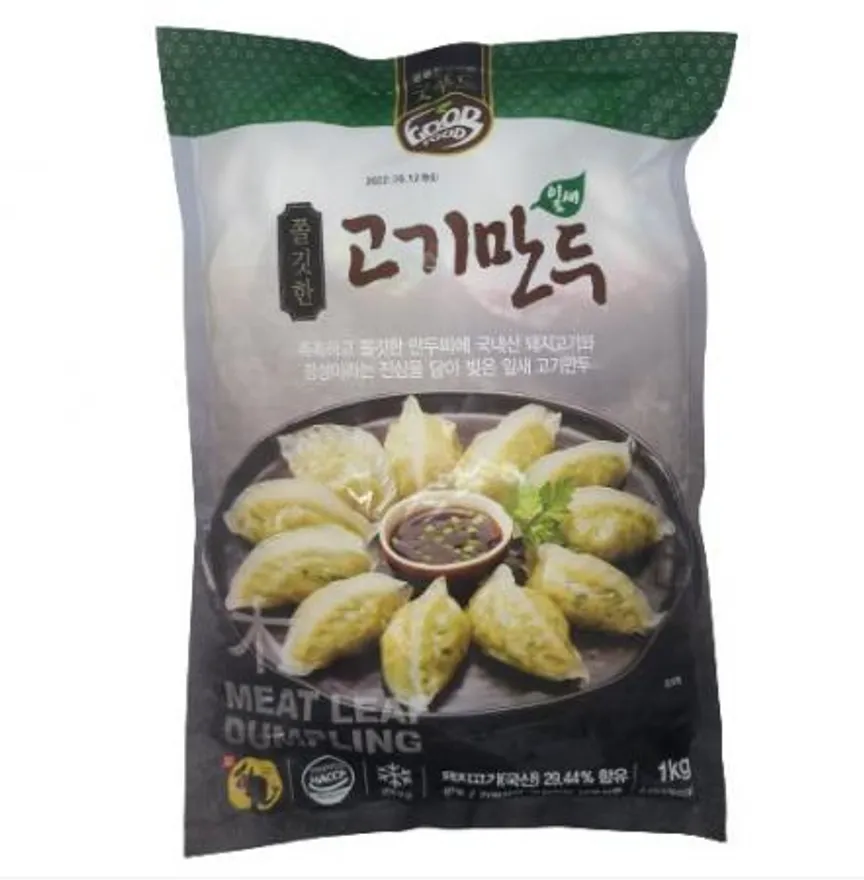굿푸드 쫄깃한 잎새고기만두 1kg*1봉 이미지