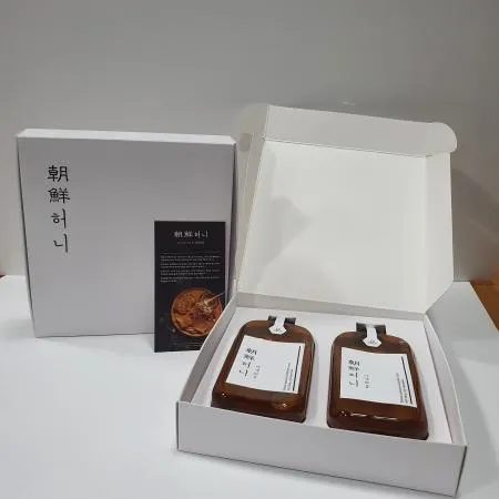 조선허니 천연야생화꿀 선물세트 450gx2 튜브형용기 명절선물 꿀타민 이미지