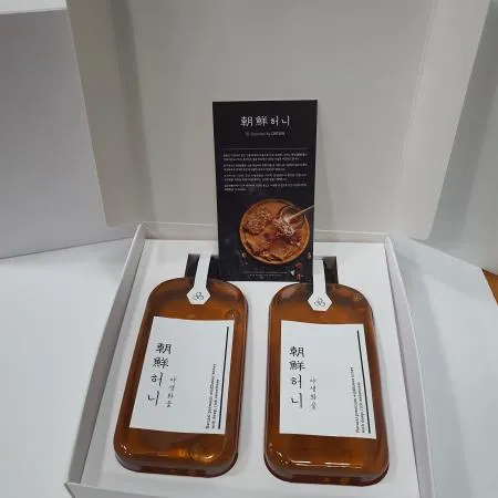 조선허니 천연야생화꿀 선물세트 450gx2 튜브형용기 명절선물 꿀타민 이미지
