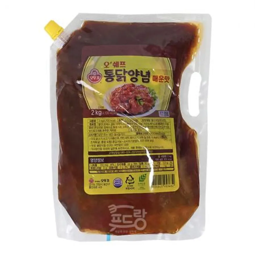 통닭양념(오뚜기,치킨양념,매운맛)2kg 이미지