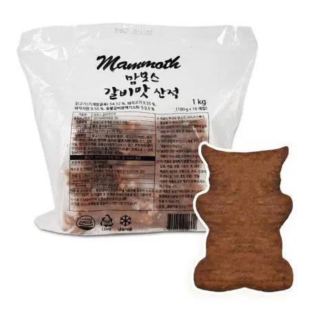 갈비맛 산적[맘모스]1kg 직접 인수 불가 시 [아이스박스] 필수구매 이미지