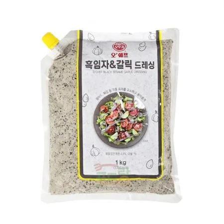 흑임자&갈릭드레싱[오뚜기오쉐프]1kg ★직접 인수 불가 시 [아이스박스] 필수구매
