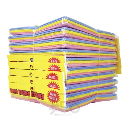 행주[삼색행주,칼라부직포]10ea